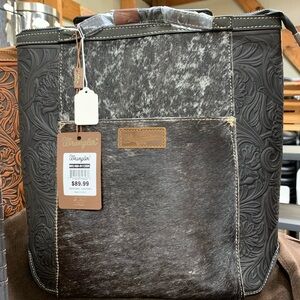 Wrangler Black and Gray Cowhide backpack